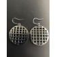  Stainless Steel Earrings - Rounded chequered.