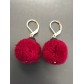 Earrings - Round pom poms.