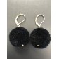 Earrings - Round pom poms.