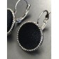 Earrings - Velvet button.