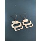 Boucles d'oreilles Acier - Rectangles.