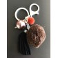 Porte clés - Pompons boules et franges