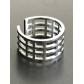 Steel Ring - Bangle chequered.