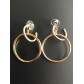 Earrings - Interlaced rings.