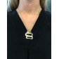 Stainless Steel Necklace - Three rectangles charm.