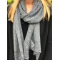 Scarf - two-tone scarf in fine knit.