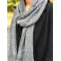 Scarf - two-tone scarf in fine knit.