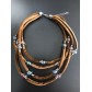 Necklace - Multi-strand velvet with faceted beads.