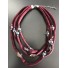 Collier - Velours multirangs avec perles facettes