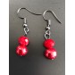 Earrings - Faceted pearls and round beads.