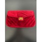 Cross body bag - Plain color velvet style with flap and twisting button.