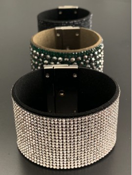 Bracelet - Tout strass avec fermoir rotatif