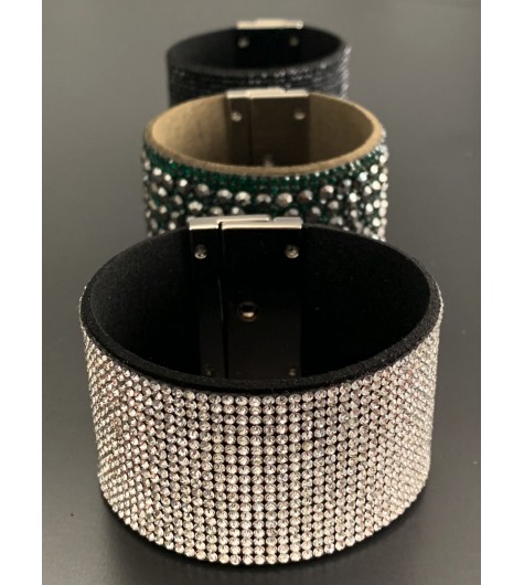 Bracelet - Tout strass avec fermoir rotatif