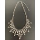 Necklace - Full rhinestones drops charms.