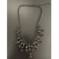 Necklace - Full rhinestones drops charms.