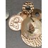 Earrings - Various discs charms with shell and angel decoration.