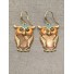 Earrings - Owl resin charm with rhinestones.