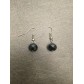 Earrings - Plain color faceted bead charm.