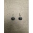 Earrings - Plain color faceted bead charm.