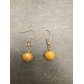 Earrings - Plain color faceted bead charm.