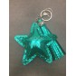 Key ring - Star charm with "ROCK Attitude" phrase and pom pom.