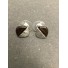 Earrings - Half resin half metal square charm.