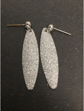 Earrings - Full glitter drop charm.