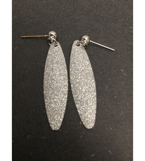 Earrings - Full glitter drop charm.