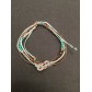 Bracelet - Sliding style multi row with metallic rings charms.