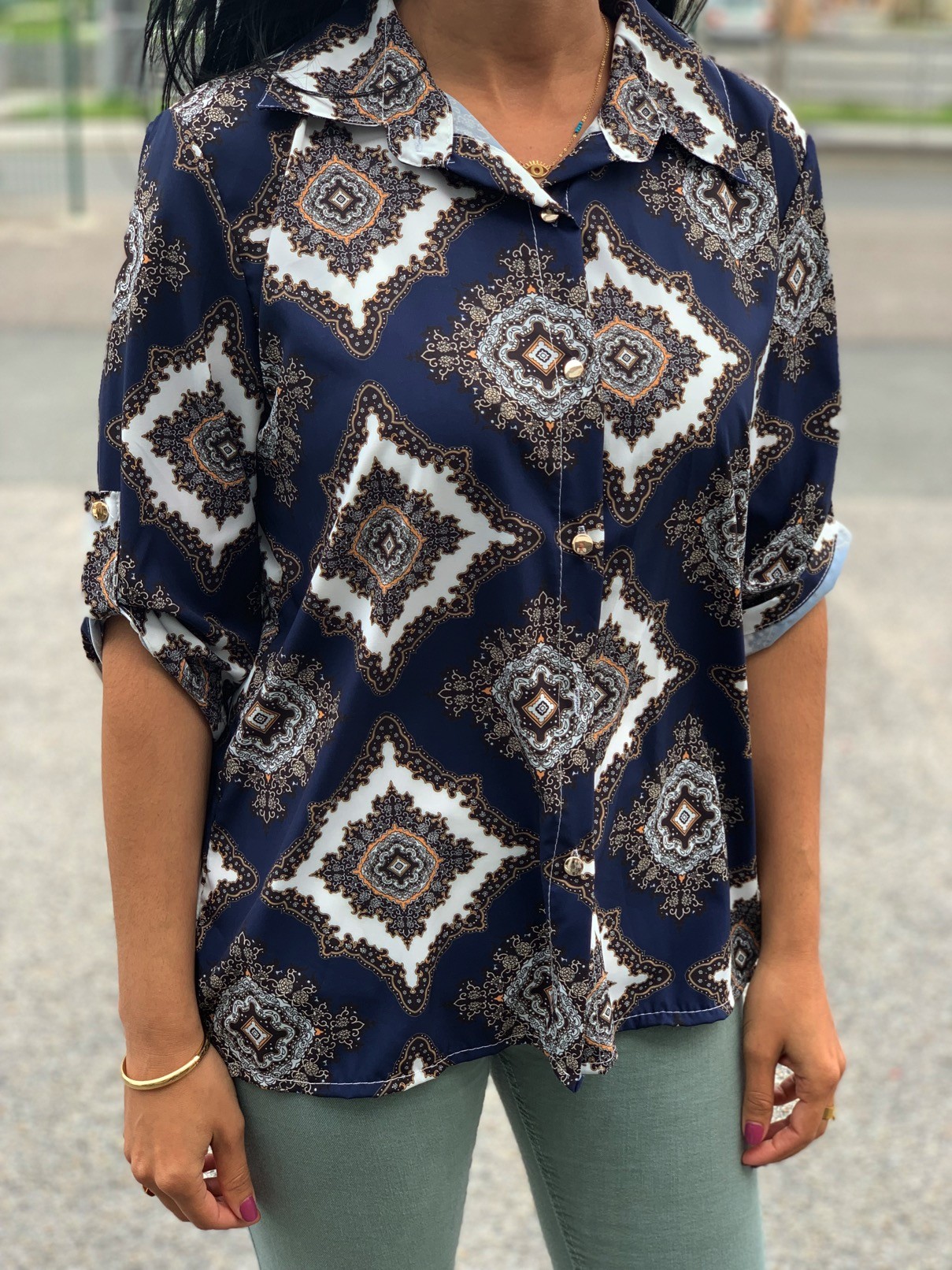Tunique chemise imprimé cashemire