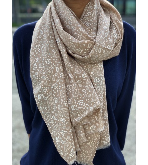 Echarpe petit motif cachemire