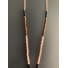 Collier Long -  Anneau avec perles couleurs et plume métal