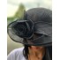 Chapeau sisal relevé grosse fleur