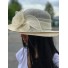 Chapeau sisal relevé grosse fleur