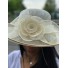 Chapeau sisal relevé grosse fleur