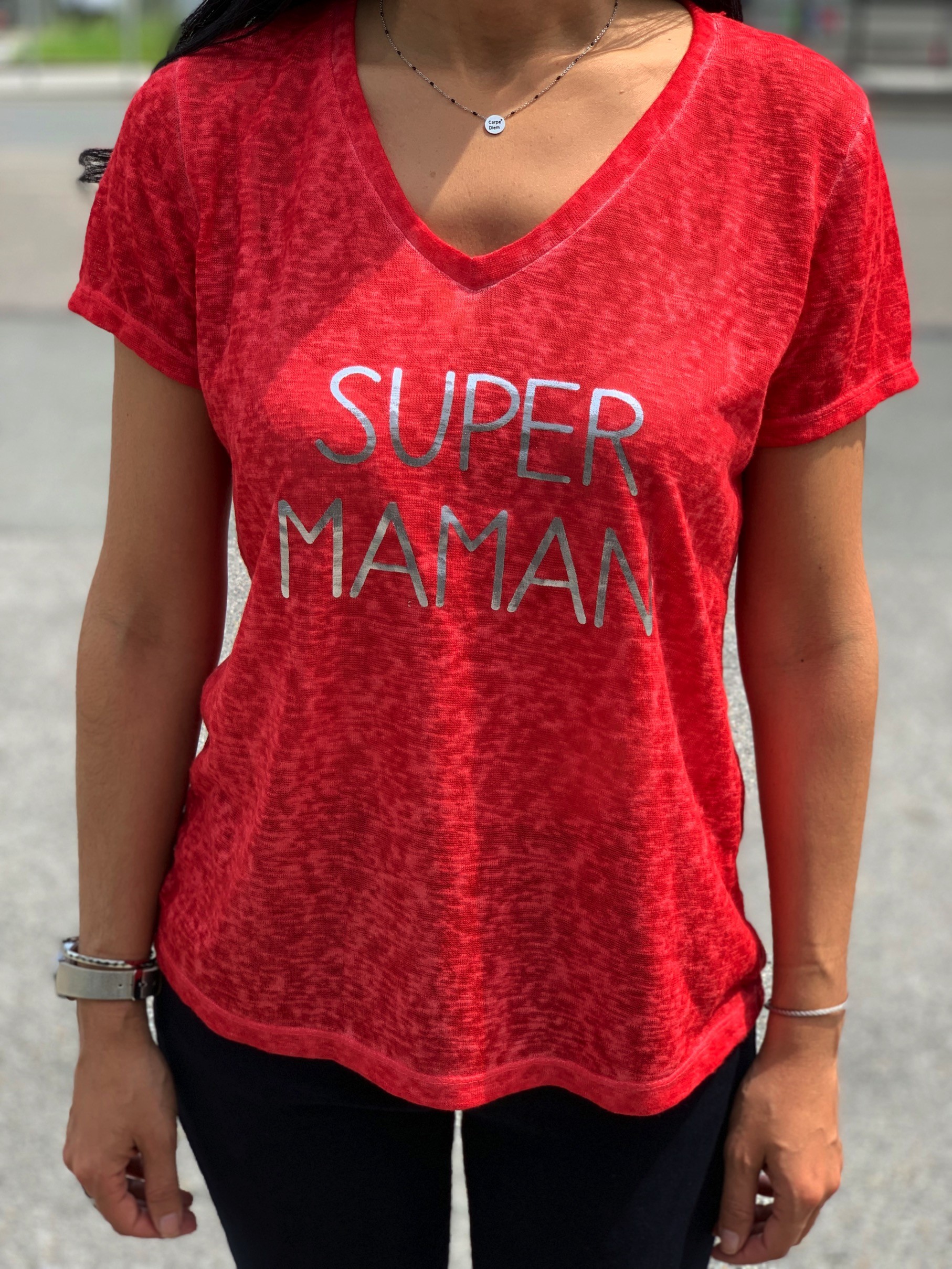 Tshirt manches courtes SUPER MAMAN