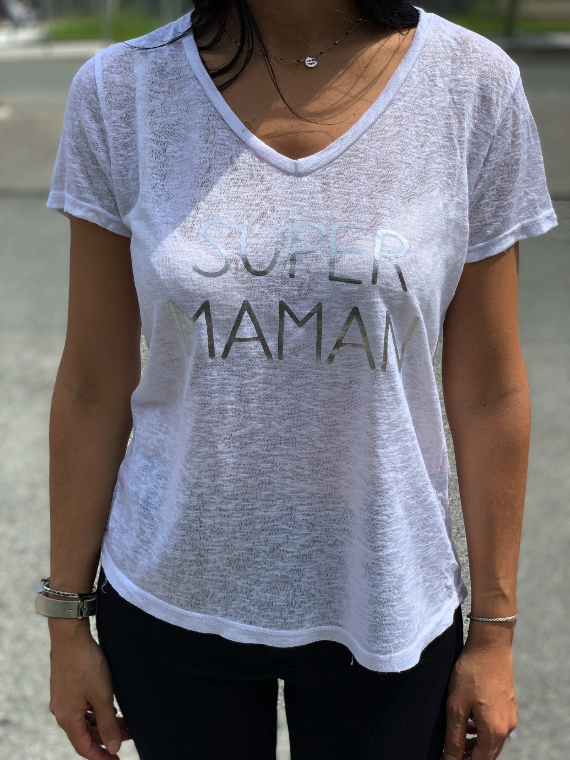 Tshirt manches courtes SUPER MAMAN