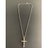 Collier Acier - Croix sur chaine longue