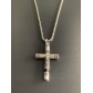Collier Acier - Croix sur chaine longue