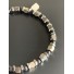 Bracelet Acier Ela - Perles rondelles/carrés/facettes