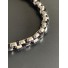 Bracelet Acier - Perles style jaseron sur cordon et lien serrage