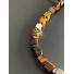 Bracelet Acier - Perles cubes/rondelles sur cordon et lien serrage