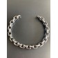 Bracelet - Jonc ouvert style chaine en métal rigide