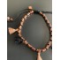Bracelet Acier - Lien serrage cordon avec rondelles et pompons fils