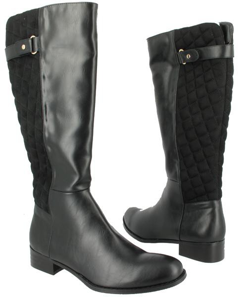 Bottes derrière style daim matelassé