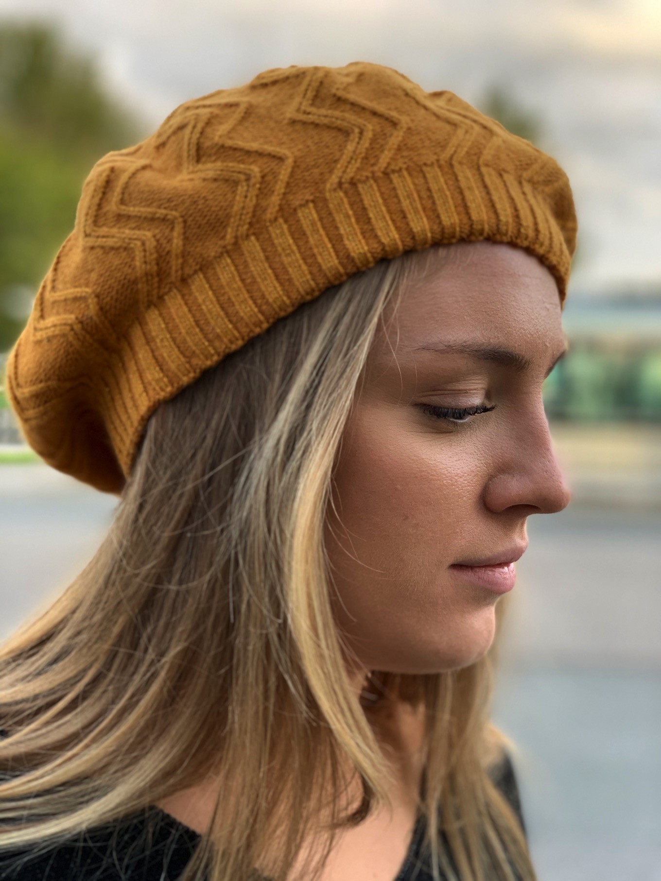 Beret tricot avec lurex