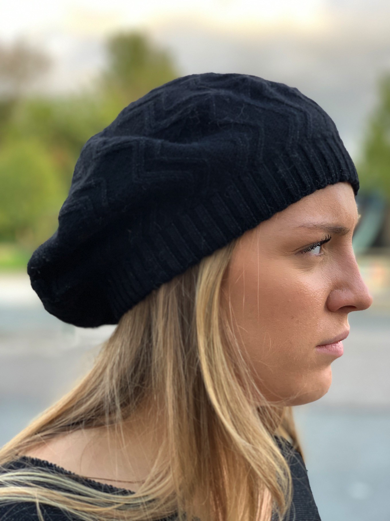 Beret tricot avec lurex