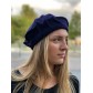 Beret laine nervuré