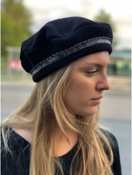 Beret laine galon fantaisie