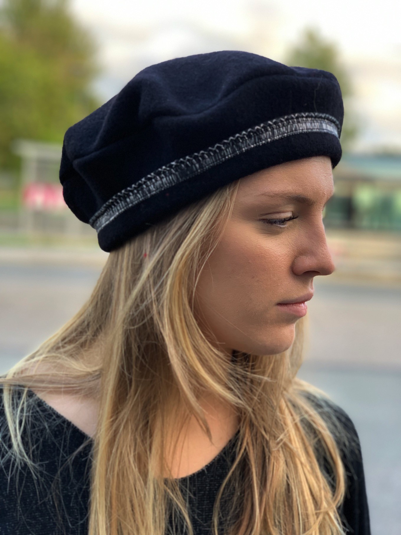 Beret laine galon fantaisie